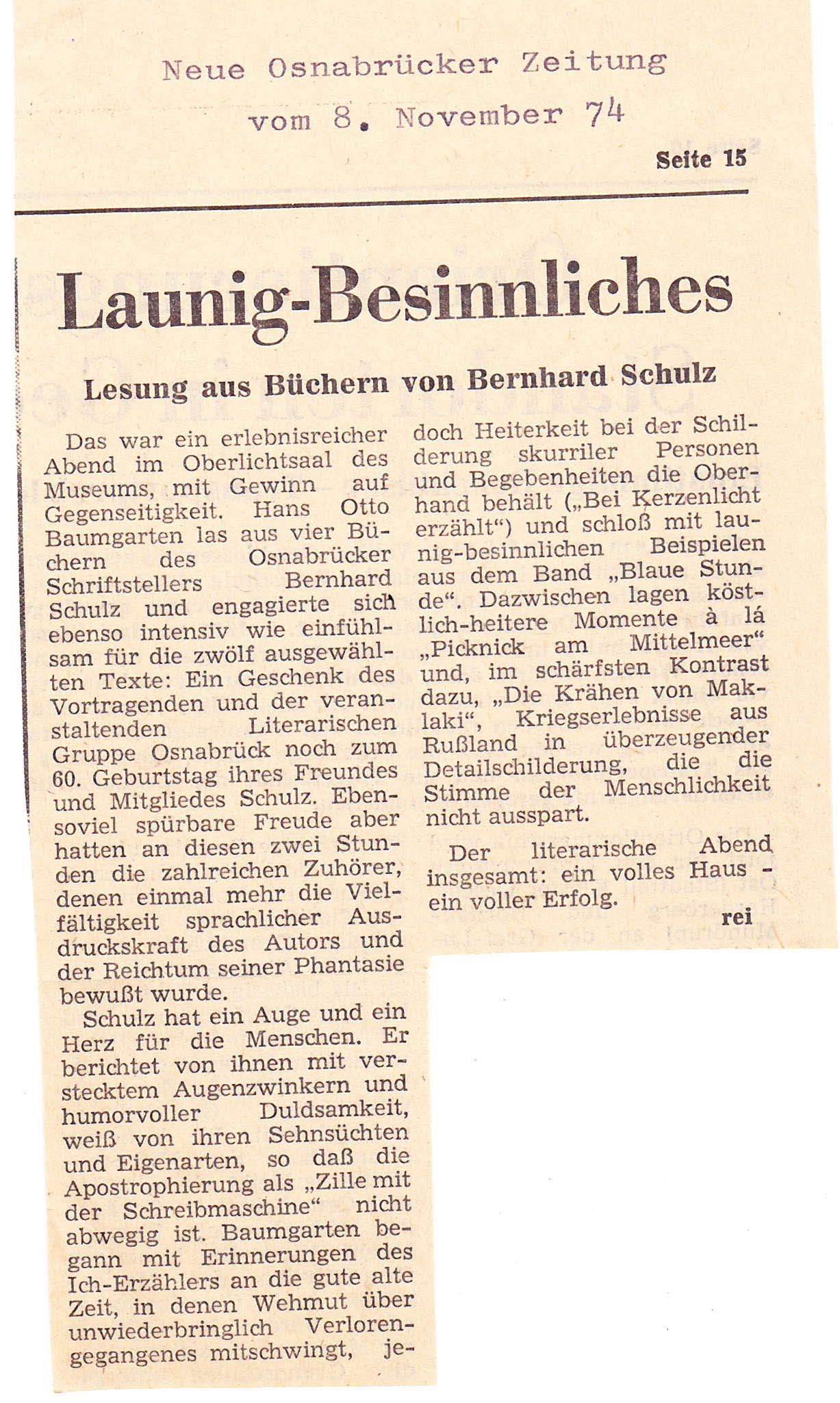 NOZ-08-11-1974-Lesung-von-Bernhard-Schulz